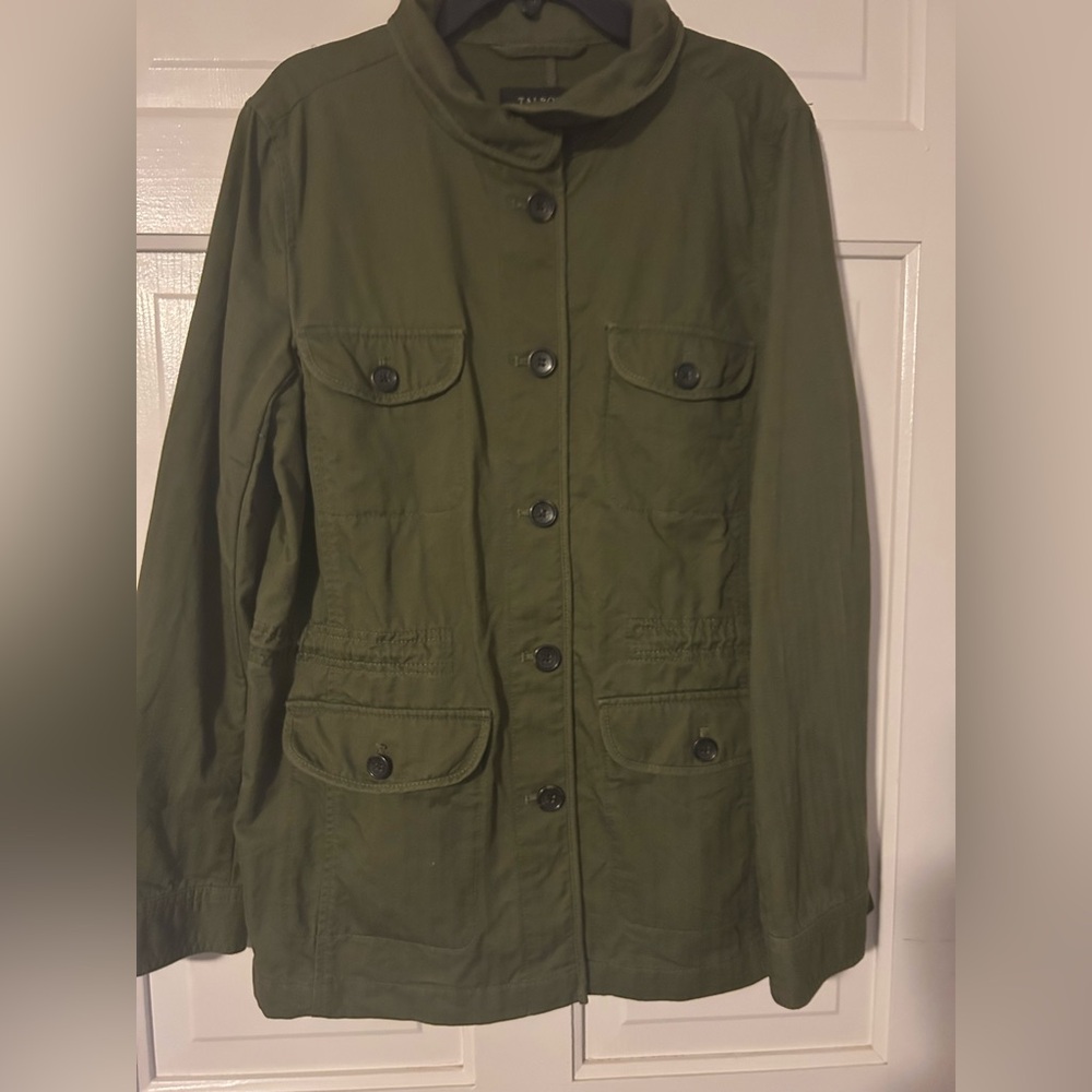 Talbots Olive Green Field Jacket Women Small